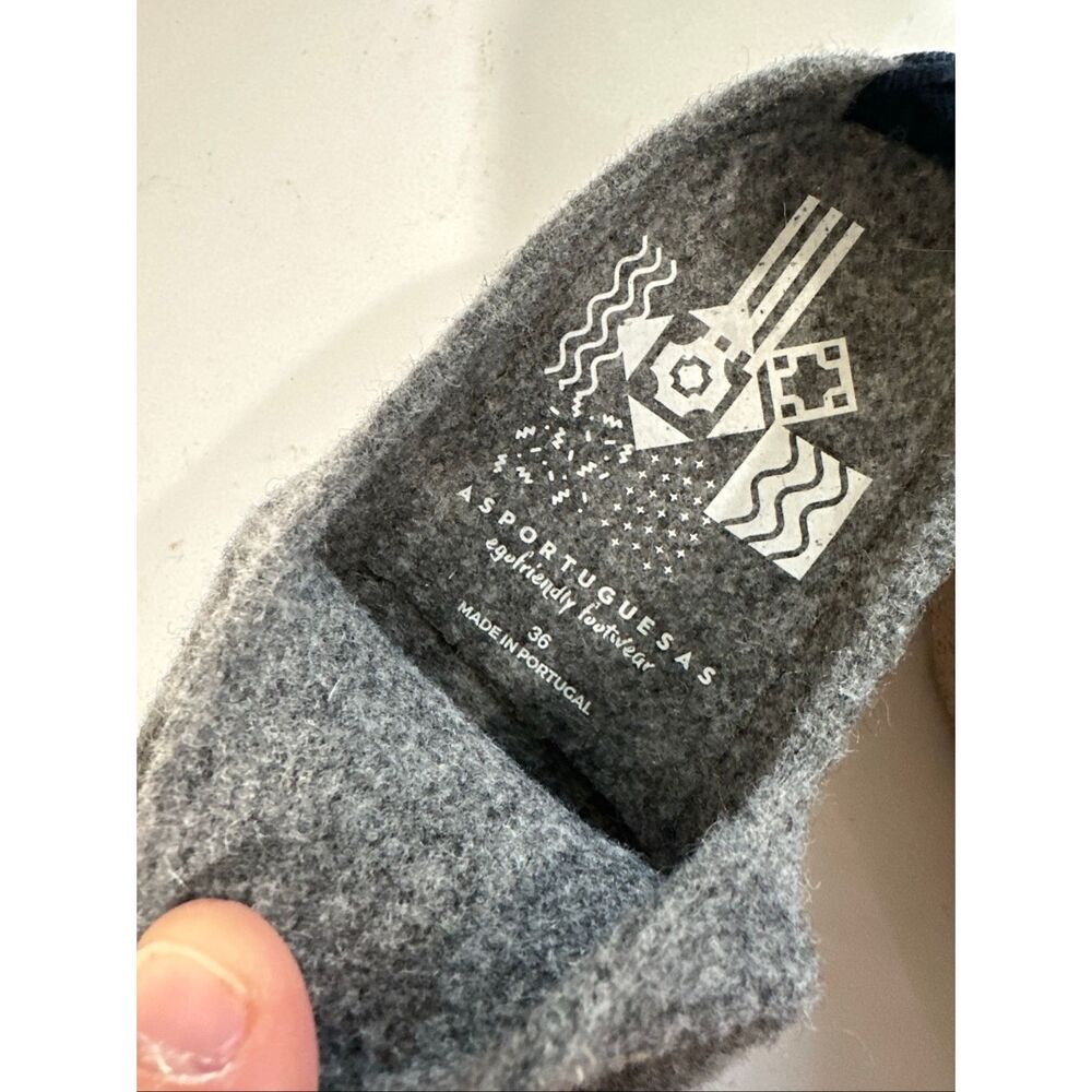 ASPORTUGUESAS Women Felt Clogs Gray Size 36 (5.5) Wool Felt - Picture 6 of 6